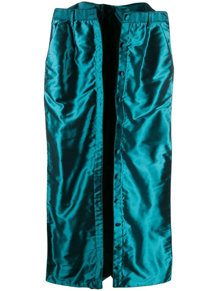 Y/project Asymmetric Button Skirt - Blue