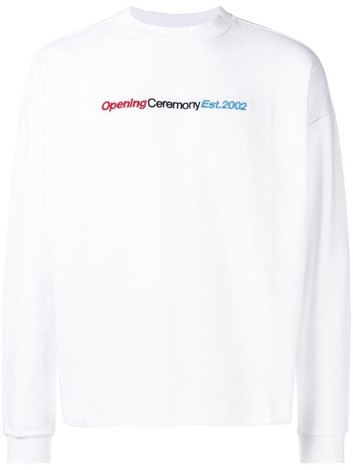 Opening Ceremony Logo Embroidered Sweatshirt - White