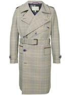 A(lefrude)e Checked Trench Coat - Grey