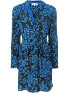 Diane Von Furstenberg Printed Shirt Dress - Blue