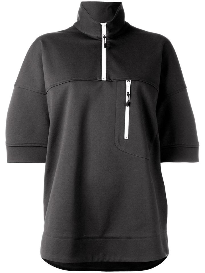 The Reracs Zip Front Shirt, Women's, Green, Cotton/polyester