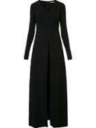 Alice+olivia Front Slit Long Dress, Women's, Size: 0, Black, Polyester