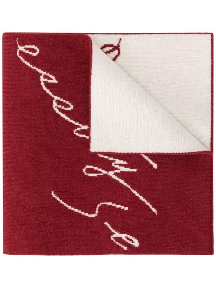 Necessity Sense All-over Logo Scarf - Red