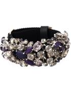 Marni Strass Embellished Bracelet, Women's, Black, Glass/cotton
