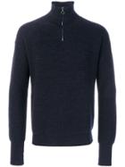 Roberto Collina Zip Neck Jumper - Blue