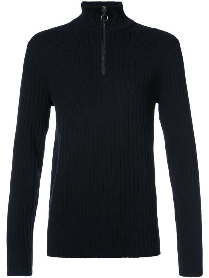 Vince Zip Up Sweater - Blue