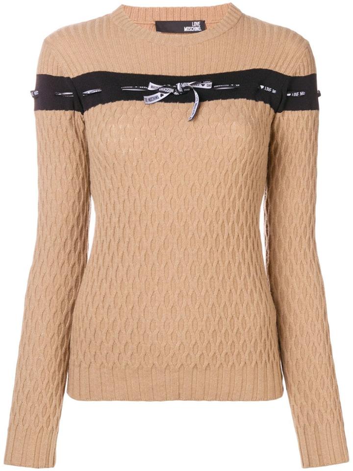 Love Moschino Bow Detail Jumper - Neutrals