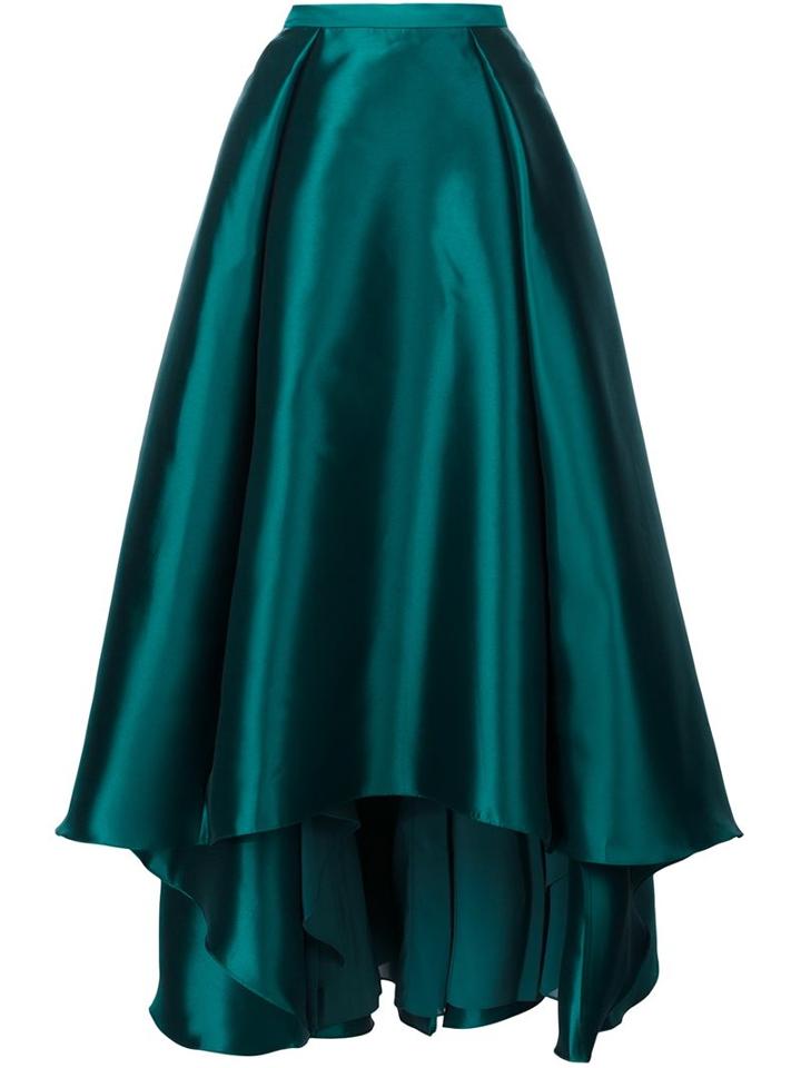 Badgley Mischka Long Full Skirt, Women's, Size: 6, Green, Polyester