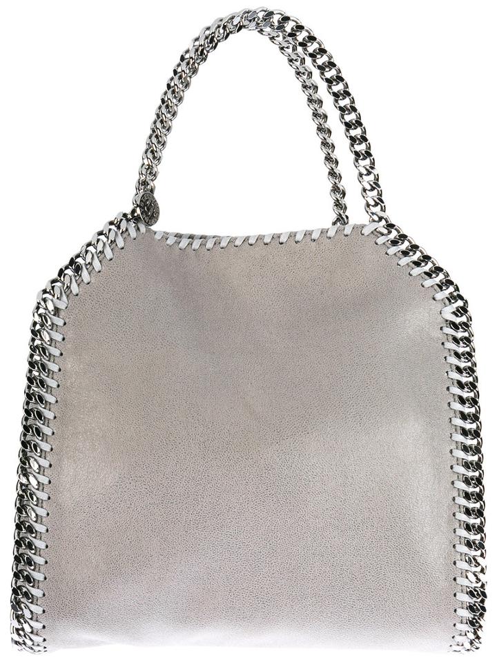 Stella Mccartney Mini Falabella Tote, Women's, Grey, Polyester/silk/metal