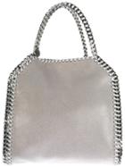 Stella Mccartney Mini Falabella Tote, Women's, Grey, Polyester/silk/metal