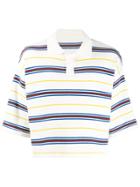 Ader Error Striped Polo Jumper - White