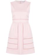 Red Valentino Panelled Empire Line Dress - Pink & Purple