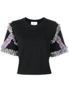 3.1 Phillip Lim Ruffle Sleeves T-shirt - Black