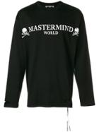 Mastermind World Distressed Logo Print T-shirt - Black