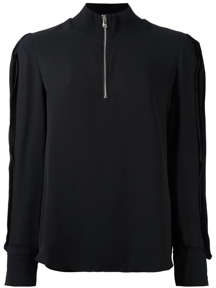 3.1 Phillip Lim High Collar Blouse - Black