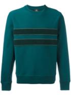 Ps By Paul Smith Contrast Stripe Sweatshirt, Men's, Size: Large, Green, Cotton