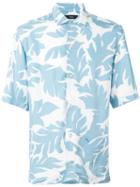 Diesel Floral Print Shirt, Men's, Size: Small, Blue, Viscose