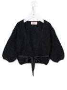 Maan - Belted Wrap Cardigan - Kids - Nylon/mohair/wool - 12 Mth, Blue