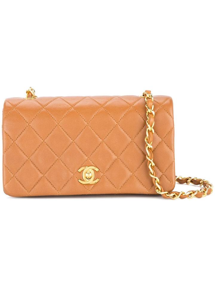 Chanel Vintage Cc Turnlock Chain Bag - Brown
