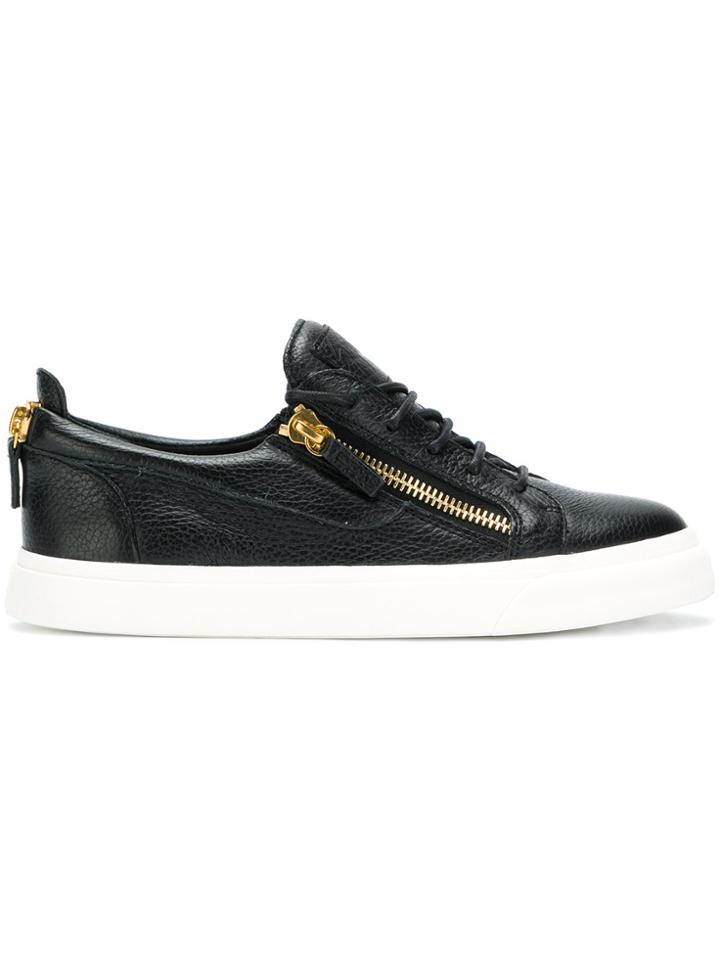 Giuseppe Zanotti Design Side Zipped Sneakers - Black