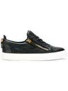Giuseppe Zanotti Design Side Zipped Sneakers - Black