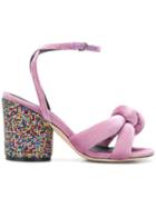 Marco De Vincenzo Glitter Heel Sandals - Pink