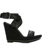 Stuart Weitzman Elixir Sandals, Women's, Size: 40, Black, Leather/cotton