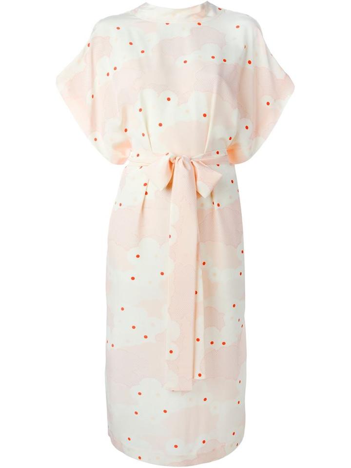 Simone Rocha Printed Belted Midi Dress