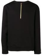 Versace Collection Half Zip Sweatshirt - Black