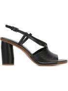 Del Carlo Chunky Heel Sandals - Black