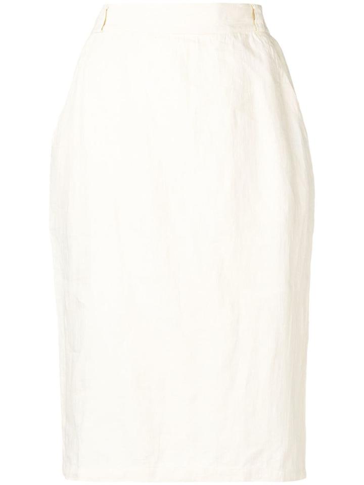 Versace Vintage 1980's Pencil Skirt - White