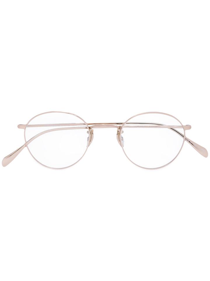 Oliver Peoples Round Frame Glasses, Grey, Metal