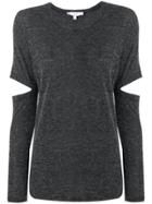Iro Elbow Slits Knitted Top - Grey