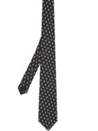 Burberry Classic Cut Monogram Motif Silk Jacquard Tie - Black