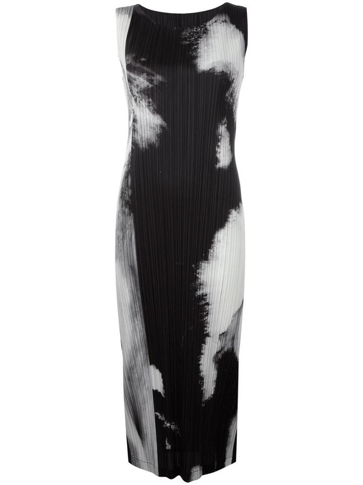 Pleats Please By Issey Miyake Pleated Dress, Size: 3, Black, Polyester