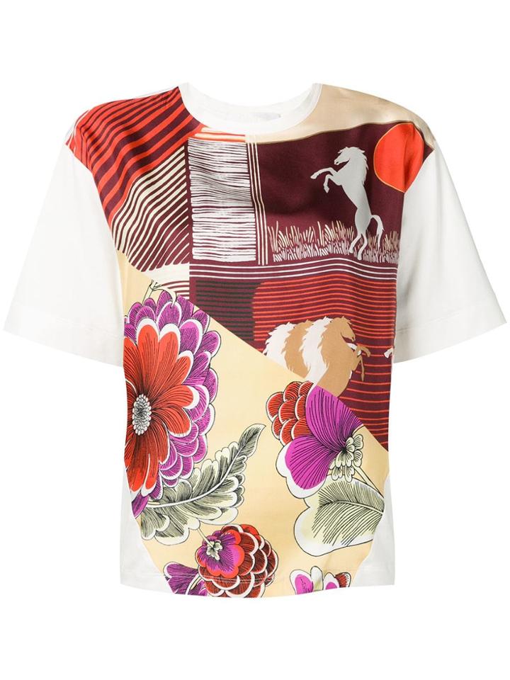 Chloé Floral Print T-shirt - White
