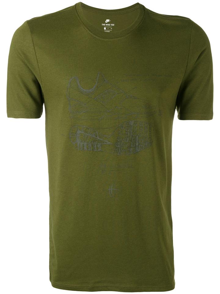 Nike - Huarache T-shirt - Men - Polyester/cotton/viscose - L, Green, Polyester/cotton/viscose