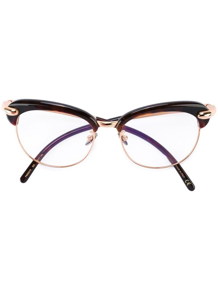 Pomellato Oversized Frame Glasses, Black, Acetate/metal