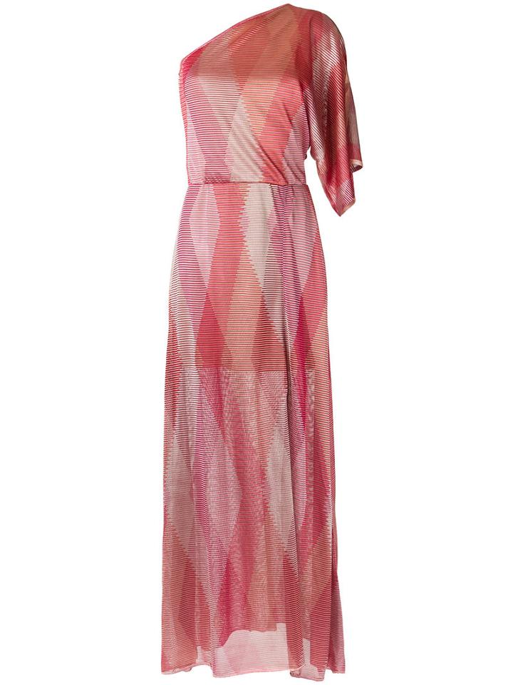 Cecilia Prado - One Shoulder Knit Dress - Women - Viscose - P, Pink/purple, Viscose