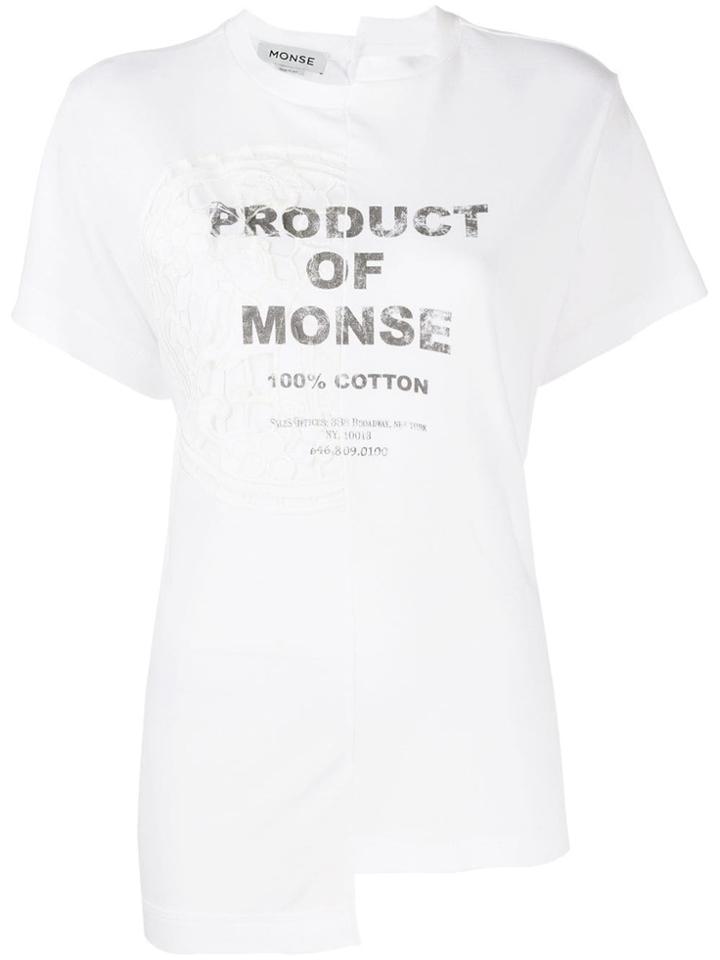 Monse Logo Asymmetric T-shirt - White