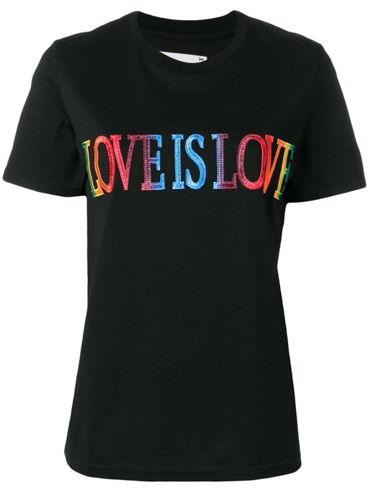 Alberta Ferretti Love Is Love Print T-shirt - Black
