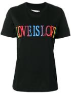 Alberta Ferretti Love Is Love Print T-shirt - Black