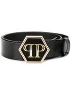 Philipp Plein 'point' Belt, Men's, Size: 95, Black, Leather