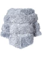 Valentino Lace Panelled Cape - Grey