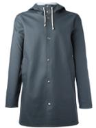 Stutterheim Drawstring Hood Raincoat, Men's, Size: Xs, Grey, Pvc