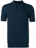 Roberto Collina Classic Polo Top, Men's, Size: 52, Blue, Cotton/polyamide