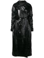 Drome Belted Long Trench Coat - Black