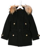 Woolrich Kids Double Breasted Coat, Boy's, Size: 8 Yrs, Black