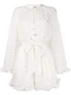 Zimmermann Polka Dot Playsuit - White