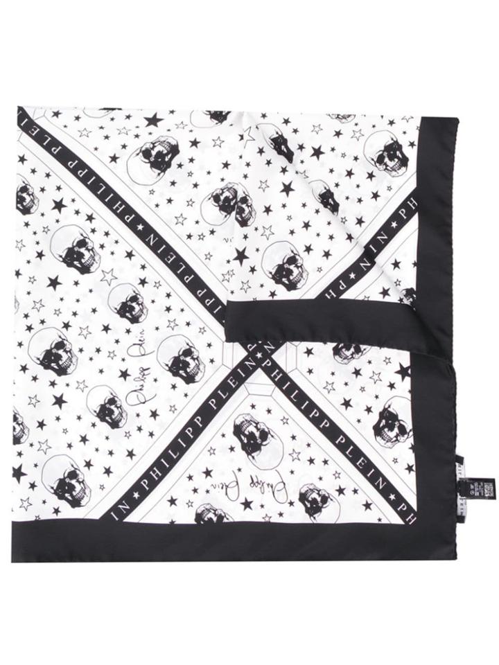 Philipp Plein Square Scarf - White